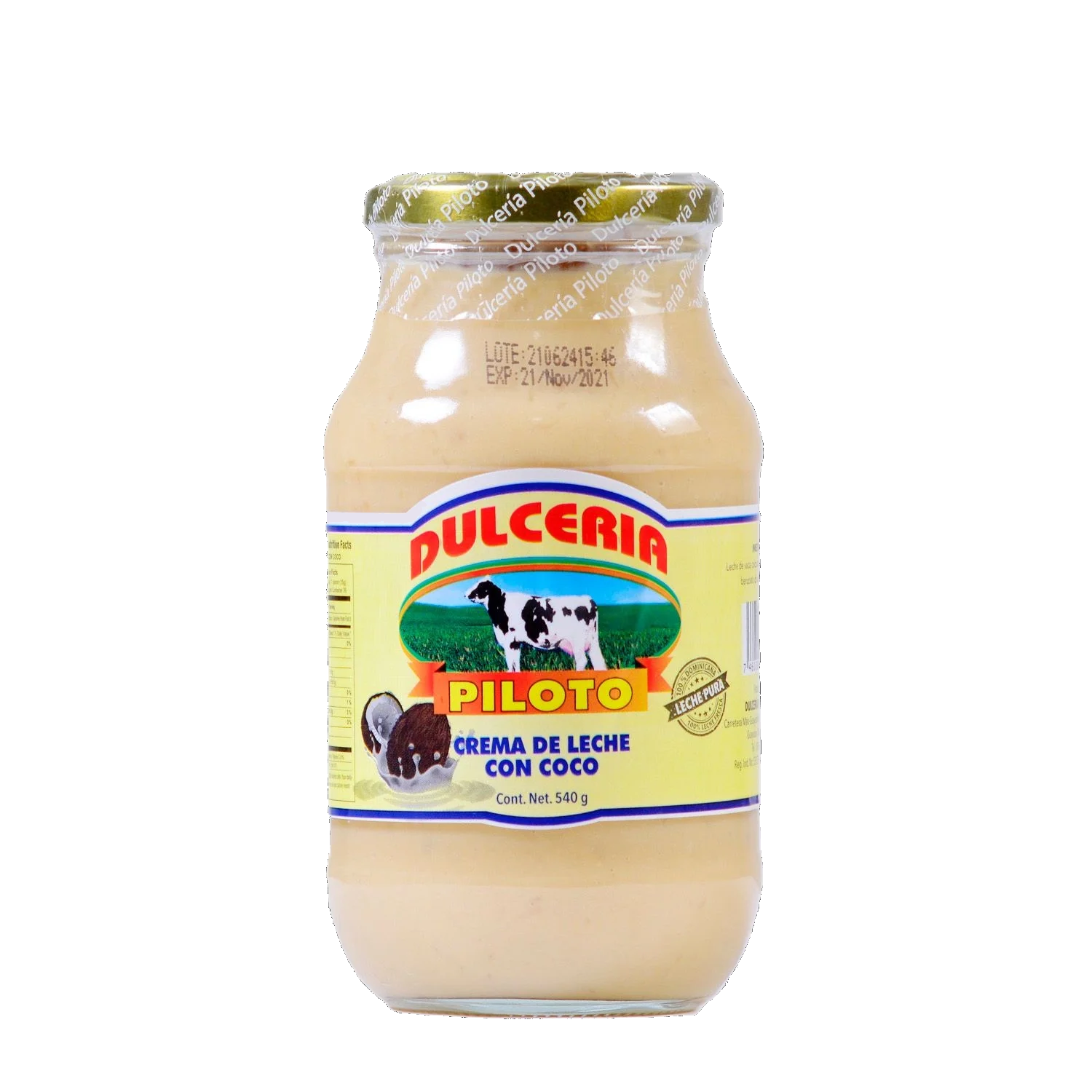 Dulce crema de leche con coco