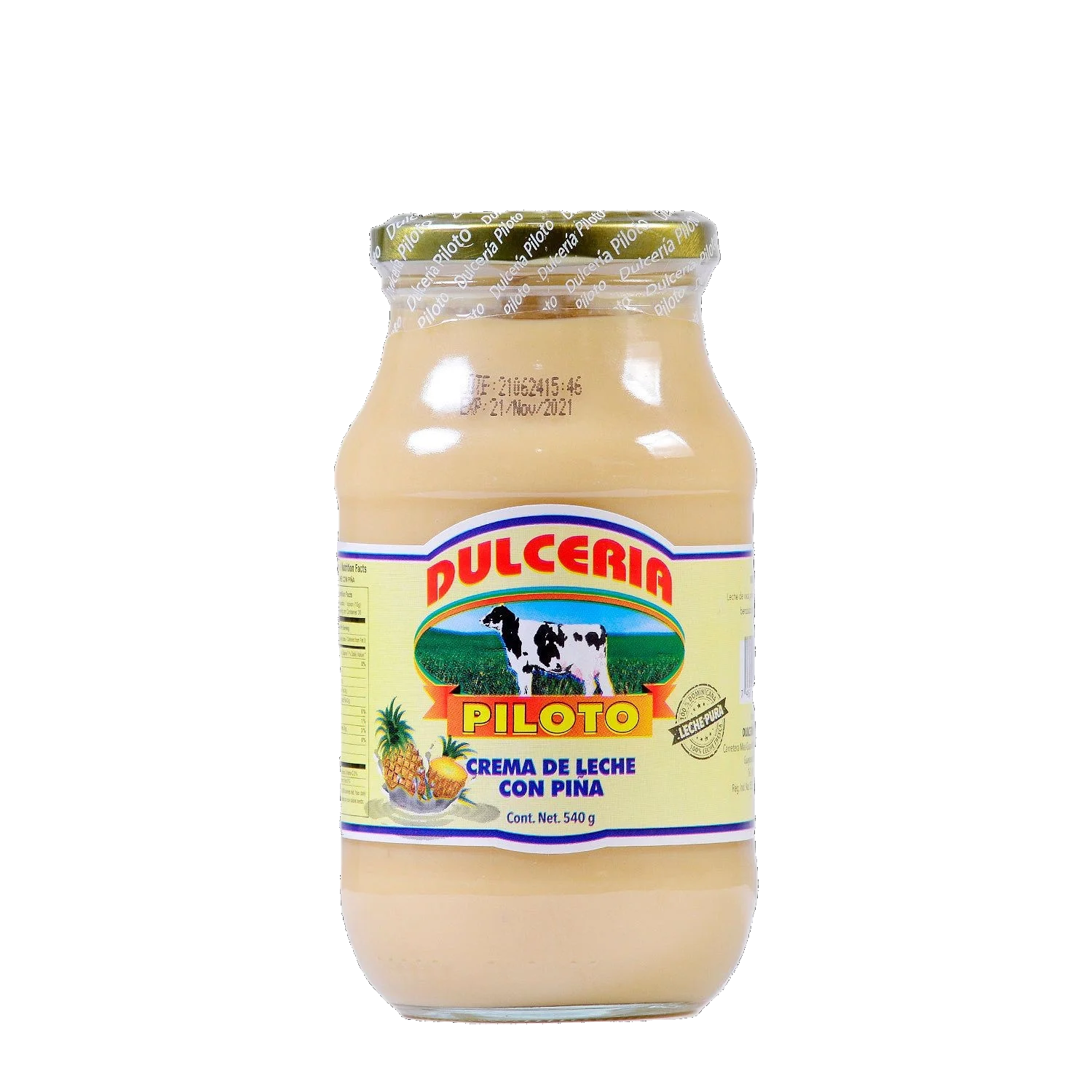 Dulce crema de leche con piña